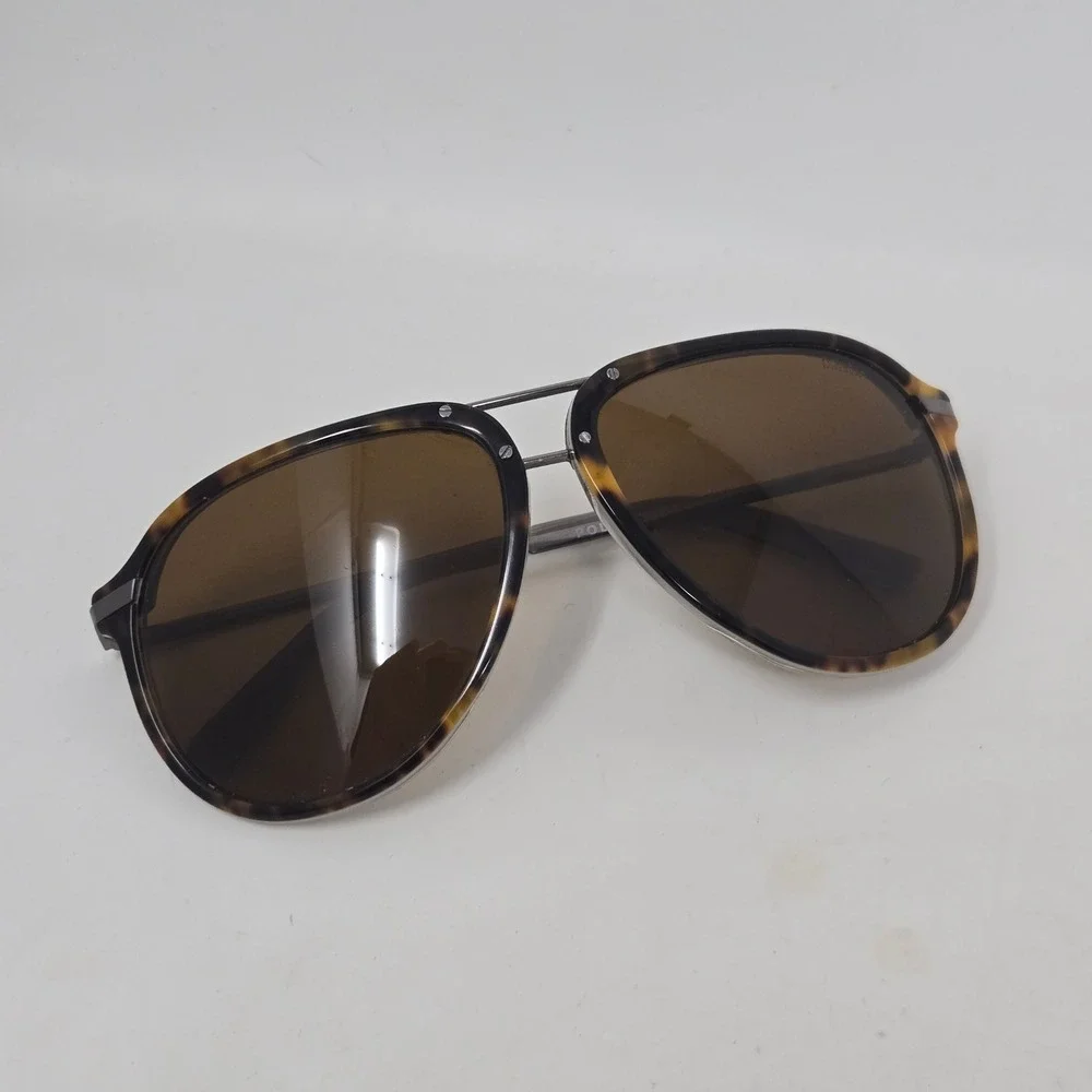 Calvin Klein Collection Polarized Sunglasses Tortoise Pilot CK7253SP 216 Mens